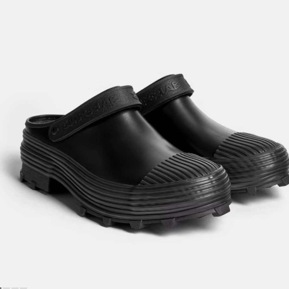 Black Rubber Loafers & Slip-Ons